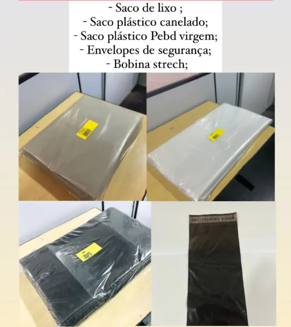 Sacos de Lixo, Canelados, Envelopes de Segurança, Bobina Stretch - Imagem 3
