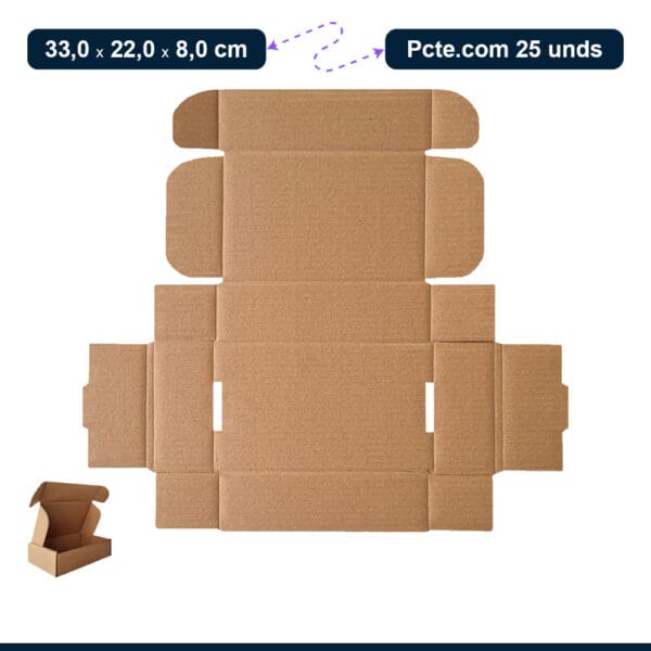 Caixa de papelão para Correio - 330x220x80 - Imagem 4