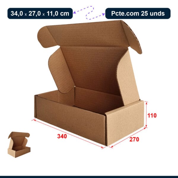 Caixa de papelão para Correio - 340x270x110