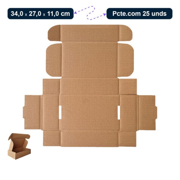 Caixa de papelão para Correio - 340x270x110 - Imagem 2