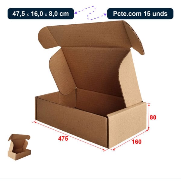 Caixa de papelão para Correio - 475x160x80
